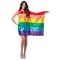Rainbow Flag Dress Adult Halloween Costume Colorful Striped Party Dress One Size